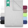 GREEN MARK Textilien lenzuolo piano 100% cotone - Lenzuolo classico senza elastico, morbido sulla pelle, facile da mantenere, lavabile ad alta temperatura - Grigio Argento - 150 x 250 cm