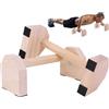 FitRepa Parallele Calisthenics, Maniglie per Flessioni in Legno, Parallele Basse, Parallele in Legno, Antiscivolo e Portatili, Per Handstand,Dips e Push-Up - Attrezzatura Indoor e Outdoor