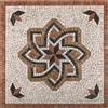 BANI MOSAICI Rosone Mosaico Marmo 100 x 100 cm Su Rete Per Pavimenti