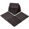 VEVOR Piastrelle Patio Incastro in Plastica 30x30x2 cm Marrone Scuro 10 Pezzi
