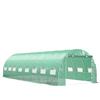 Outsunny Serra da giardino tunnel 24m² 8L x 3l x 2H m - 16 finestre, Porta con zip avvolgibile acciaio zincato, telo PE, Verde