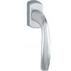 Hoppe Industries maniglia per finestra balcone Martellina DK HOPPE in alluminio con Secustik® e VarioFit® (F1 alluminio aspetto argento)