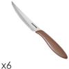 Tescoma Coltello Bistecca Marrone 6 Pezzi Linea Presto di Tescoma