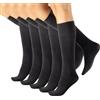 CALZITALY 5 Paia di Gambaletti Donna Colorati in Cotone Elasticizzato | Blu, Bianco, Nero, Verde, Rosso | Taglia Unica | Made in Italy (Taglia Unica, Nero)