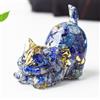 Stgbcst Esclusiva statuetta di gatto in cristallo intagliato, 4,5 x 4,2 x 3 cm, decorazione per la casa, da collezione
