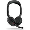 JABRA EVOLVE2 65 FLEX AURICOLARE CON CAVO E SENZA CAVO A PADIGLIONE UFFICIO BLUETOOTH NERO
