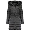 Geographical Norway Anemone Lady - Giacca Donna Imbottita Calda Autunno-Invernale - Cappotto Caldo - Giacche Antivento A Maniche Lunghe e Tasche - Abito Ideale (Nero L)