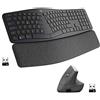 Logitech MX Mouse Verticale Wireless Ergonomico + Tastiera split wireless ergono