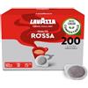 Lavazza, Qualità Rossa, Caffè in Cialde, 4 Pack da 50 Cialde, per un Espresso Equilibrato e Pieno, con Note Aromatiche di Frutta Secca, Arabica e Robusta, Intensità 5/10, Tostatura Media