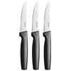 Fiskars Set di coltelli da coltello, 3 pezzi, Functional Form, Acciaio inox/Plastica, Nero, 1057564