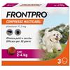 FRONTPRO 3 Compresse Masticabili Antiparassitario per Cani di Peso 2-4 kg Protegge da Pulci Zecca Uova e Larve Antipulci in Confezione da 3 Compresse da 11.3 mg di Afoxolaner, 2kg-4kg