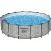 Bestway 5619E-5 Set Piscina Fuori Terra Steel Pro MAX Rotonda da 488x122 cm