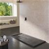 Parama Piatto doccia 70x170 effetto pietra nero in acrilico altezza slim | Petra