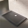Parama Piatto doccia 80x140 effetto pietra nero in acrilico altezza slim | Petra