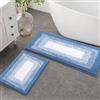 Enyhom Set Tappeti Bagno 2 pezzi in Microfibra, Morbido Tappeto Bagno Antiscivolo Assorbente Lavabile in Lavatrice, Moderni Tappetino Bagno di Lusso Tappeto da Bagno per Doccia Bagno, 45x65+45x120cm