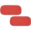 sourcing map 2 fondelli per borse all'uncinetto, 15,9 x 30,5 cm, fondo ovale in pelle, con fori, base per cuscino per borse fai da te, colore: rosso