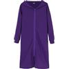 SRTUMEY Vestaglia lunga per bambini e bambine, in spugna, accappatoio invernale in pile con cerniera, camicia da notte per la casa, coperta per bambini dai 5 ai 14 anni, Viola, 11-12 Years