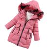 Lengender 2023 Nuovo Cappotto di Piume Termico Autunno Inverno Giacca Ragazza Cappotto Cappuccio Imbottito Pelle Vento, Nero , 120 cm