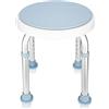 Jopassy Sgabello da doccia, sedia da doccia, girevole a 360°, regolabile in altezza, antiscivolo, supporto per doccia, portata fino a 136 kg