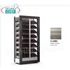 TECA per VINI con TELAIO A CORNICE CLASSICA in LEGNO colore ARGENTO, 3 LATI VETRO, cap.112 bottiglie INCLINATE, Freddo STATICO o VENTILATO,temp.+4 +16C,per VINI BIANCHI o ROSSI, porte su 1 fronte, V.230 1,Kw.0,32,Peso 138 Kg, dim.mm.874x568x1865h
