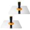 AKOLAFE 2 pezzi strumenti per intonacatura larga in alluminio gesso Hawk Board Heavy Duty intonaco falco con manico in PET per malta cementizia, cartongesso e finitura in calcestruzzo, forniture