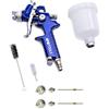 IPOTOOLS Pistola per verniciare a spruzzo HVLP (Pistole a spruzzo per verniciare - con ugello in plastica da 600 ml e con ugello in acciaio inossidabile da 0,8 mm e altri 2 ugelli (0,5 mm e 1 mm)