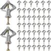 Rixotix Set di 100 tasselli per cartongesso, con viti, a forma di aereo, per cartongesso, pannelli in fibra di gesso, cemento, mattoni, pareti cave, fissaggio in calcestruzzo grigio