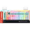 stabilo Desk set evidenziatori Stabilo Boss Original Pastel - 2-5 mm - assortiti Conf. 15 pezzi - 7015-02-5