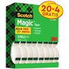 3m Nastro adesivo Scotch Magic™ 810 19 mm x 33 m trasparente opaco Value Pack 20 rotoli + 4 GRATIS - 8-1933R24TPR