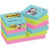 post-it Foglietti riposizionabili Post-it Super Sticky Miami 47,6x47,6 mm assortiti conf. 12 blocc. da 90 ff - 622-12SS-MIA