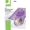 Q-Connect Pouches per plastificatrici autoadesive Q-Connect 2x125 µm finitura lucida A4 Conf. 25 pezzi - KF24056