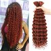 BLTYXT Deep Wave Bulk Hair 18 Inch 6 Bundles Synthetic Braiding Hair Curly Crochet Hair Boho Braids Natural Color for Hair Extensions (350, 18 Inch（6 Bundles）)