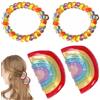 SEPWGUMD Fermaglio per capelli ad arco arcobaleno,elastici colorati per capelli per - Artigianato fine, antiscivolo, adatto a tutti i tipi di capelli - Simplice ma elegante