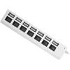 KLKNE Hub USB 2.0 Splitter USB Multi Hub Adattatore USB Diverse Porte Adattatore di Alimentazione con Accessori Interruttore per PC Laptop, Bianco