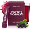 natu.care - Collagene marino idrolizzato naturale in polvere 5000 mg - Vegetale - Collagene da bere in bustine marino con acido ialuronico - Peptide di tipo 1 (30x Mora)