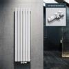 ELEGANT Radiatore di design piatto, 1600 x 462 mm, con termostato multiblocco, bianco, monostrato, verticale, collegamento centrale