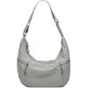 VASCHY Borsa Mezzaluna Donna Tracolla,Moon Bag Leggera in Nylon Marsupio Donna Tracolla Per Shopping/Viaggio/Lavoro/Mare Verde Chiaro