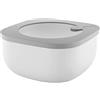 Guzzini Store&More Kitchen Active Design Contenitori Ermetici Bassi per Frigo/Freezer/ Microonde (M), 16 x 16 x 7.8 cm, Grigio (Dark Grey)