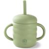 J Bimbi My Home Cup Tazza in Silicone con Cannuccia Manici e Tappo Capacità 160ml Colore Pistacchio, 1 Pezzo