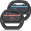 TiMOVO Volante Compatibile con Nintendo Switch 2 JoyCon, Volante da Corsa per Controller Switch 2, Controllore a Rotelle JoyCon ABS per Switch 2, Volante da Corsa per Switch 2 Accessori, Nero