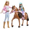 Barbie - Stacie Sorelle a Cavallo playset con cavallo e sella da 2, con completi da equitazione, Giocattolo e regalo per bambini 3+ Anni, GXD65