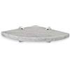 ALEDA STONE Mensola Angolare da Muro in Marmo, Mensole da Muro Design, Mensole Bagno, 1 Mensola Quick con Kit di Montaggio, Reggimensole a vista,22.9x22.9x1.5 cm,Made in Italy,Lucida (Bianco Carrara)