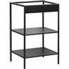 trendteam smart living - Lorin - Mensola per lavabo - Nero - Elegante mensola da bagno con 2 scomparti aperti - 51 x 80 x 40 cm (L x A x P) - Pratica conservazione dal design moderno
