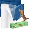 TOOSOFt Protezione Divano Graffi Gatto Trasparente (31.5CMx4.1M): TOOSOFt PVC Antigraffio Gatto Divano Autoadesive Pellicola - Protezione Porte Graffi Cane - Pellicola Antigraffio porta cane per mobili, Letti