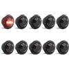 Biqing 10X Luci di Posizione Laterali Rossa,Rotonde Luce di Ingombro 24V Univeral Luci di Posizione Anteriori Posteriori Lente Fumé Montaggio a Incasso per Rimorchio/Camion/Caravan/Furgoncino/Camper