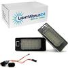 LIGHTWORLD24 Welt der Lichter LIGHTWORLD24 Illuminazione LED targa per BMW E39 E60 E61 E70 E71 E72 E82 E88 E90 E91 E92 E93 con omologazione E - Luce targa 6000K bianco xenon