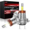 AUXIRACER Ampoule LED H7 canbus, 32000LM, 50W，6500K lumière Blanche Forte, Phare de Voiture, kit de Conversion halogène 12V，2 Ampoules H7 360