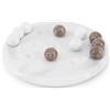 Radicaln Marble Tic Tac Toe Gioco da tavolo 10 Pollici Bianco & Oceanic Giochi da tavolo di strategia fatti a mano per la decorazione del tavolino, Giochi da tavolo per adulti per la notte del gioco