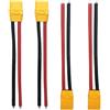 LINSYRC 2 Paia Cavo Adattatore Connettore Maschio Femmina Spina Amass XT-90 XT90H con 5.9INCH 12AWG Filo di Silicone per Batteria RC Lipo