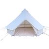0℃ Outdoor Bell Tent Glamping Tenda Yurt in Tela di Cotone Ignifuga Impermeabile per 3-12 Persone, Robusto Centro e Palo della Porta e Finestre Grandi Tende per Campeggio e attività All'aperto,3m